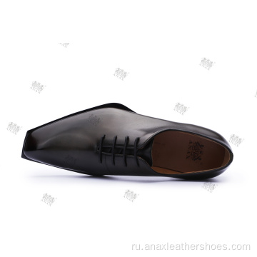 Деловая мужская удобная обувь с мягкой резиновой подошвой